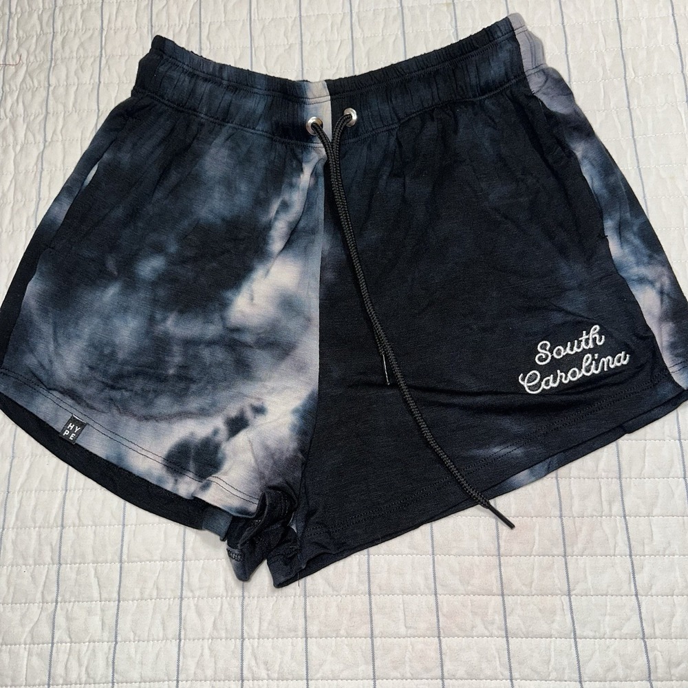 Hype &‎ Vice Black White Tye Dye Small South Carolina Shorts NWT